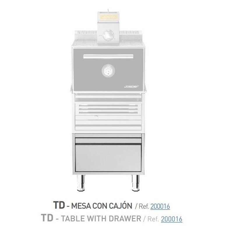 Comprar Horno brasa Josper 80 comensales con mesa y cajón HJX-PRO-S80-TD en Pepebar