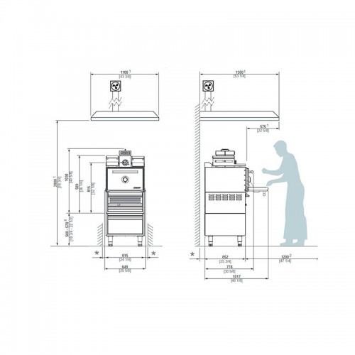 Comprar Horno brasa Josper 80 comensales con mesa y cajón HJX-PRO-S80-TD en Pepebar