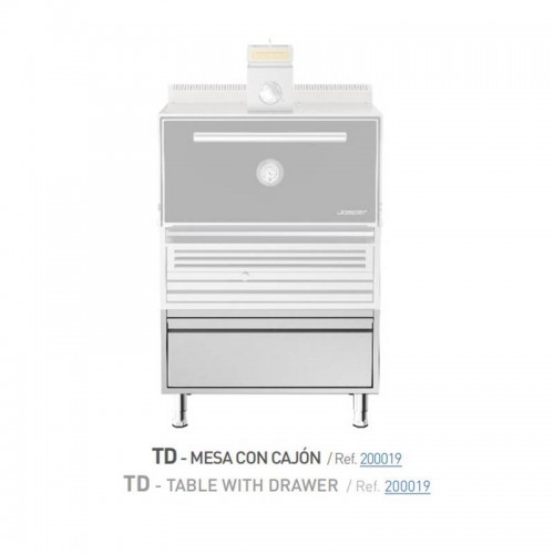 Comprar Horno brasa Josper 120 comensales con mesa y cajón HJX-PRO-M120-TD en Pepebar