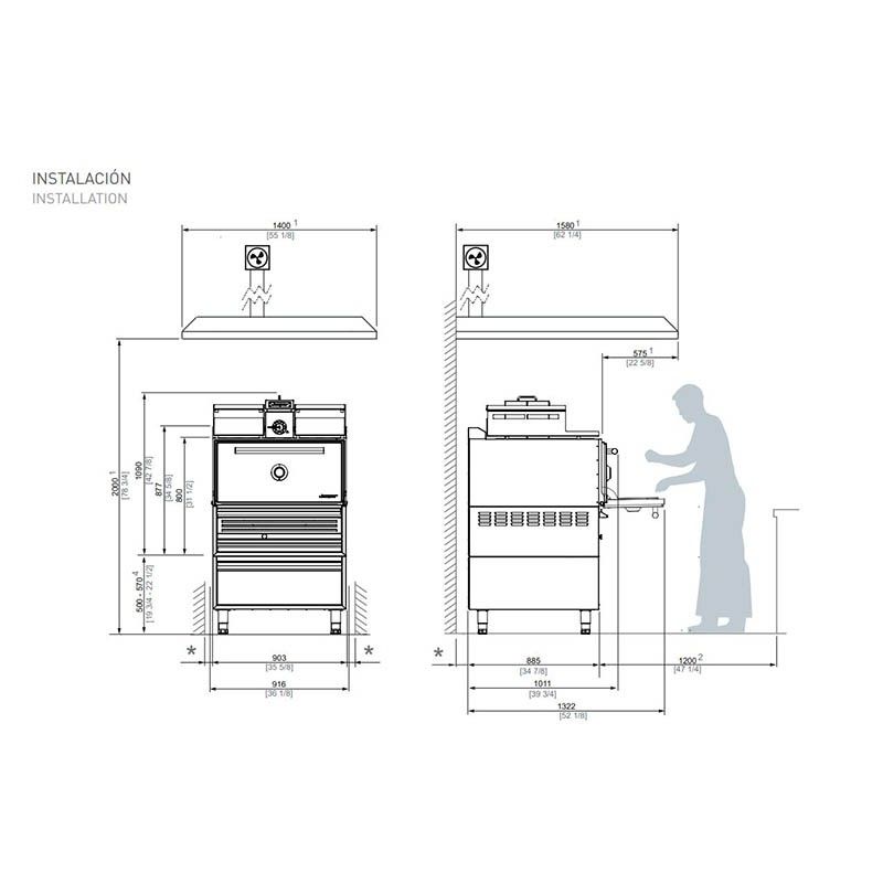 Comprar Horno brasa Josper 175 comensales HJX-PRO-L175 en Pepebar