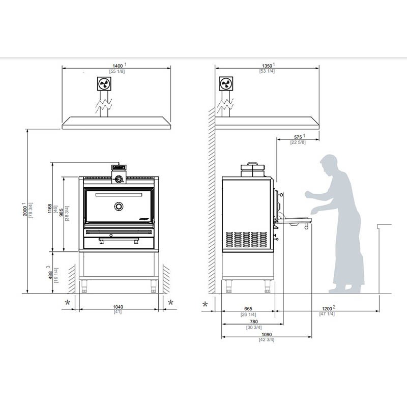 Comprar Horno brasa Josper 120 comensales Clase A con mesa y cajón HJA-PLUS-M120-TD en Pepebar