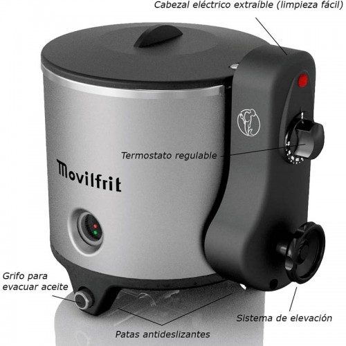Freidora de agua y aceite LUX5 de 5 litros semiprofesional Movilfrit Comprar Freidora de agua y aceite LUX5 de 5 litros semiprofesional Movilfrit en Pepebar