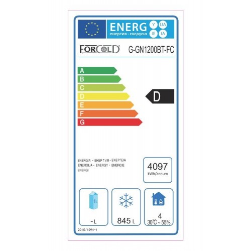 Comprar Armario congelador GN 2/1 de 2 puertas 1200L Forcold G-GN1200BT-FC en Pepebar