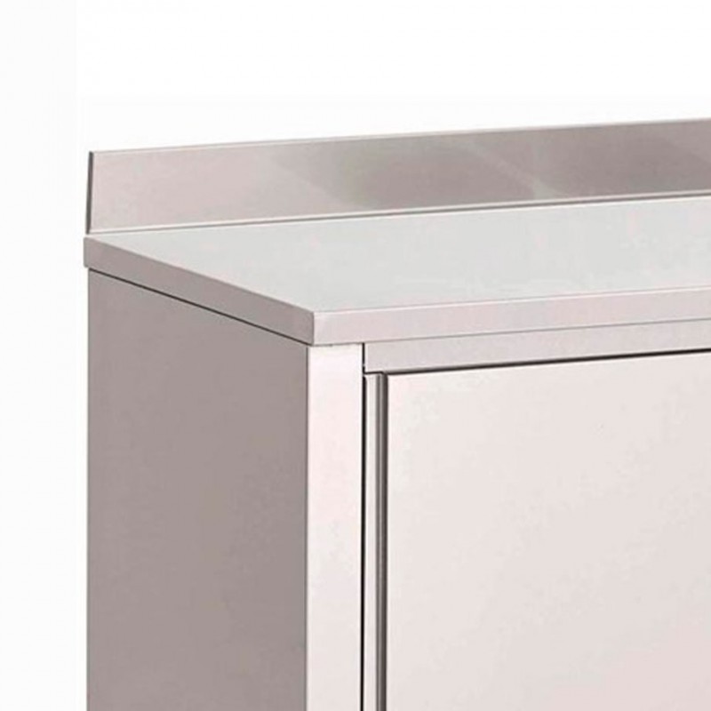 Comprar Mesa cocina de acero inoxidable Gastro-M puertas deslizantes y peto 2 metros GN162 en Pepebar