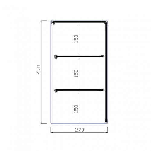 Comprar Vitrina metacrilato y cristal recta VR Varias medidas y colores VG en Pepebar