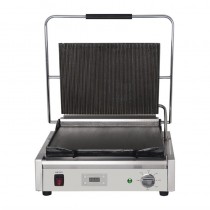 Plancha Buffalo individual grande acanalada lisa con temporizador digital FC382 - Pepebar Plancha Buffalo individual grande acanalada lisa con temporizador digital FC382 - Catálogo Plancha sandwichera de contacto
