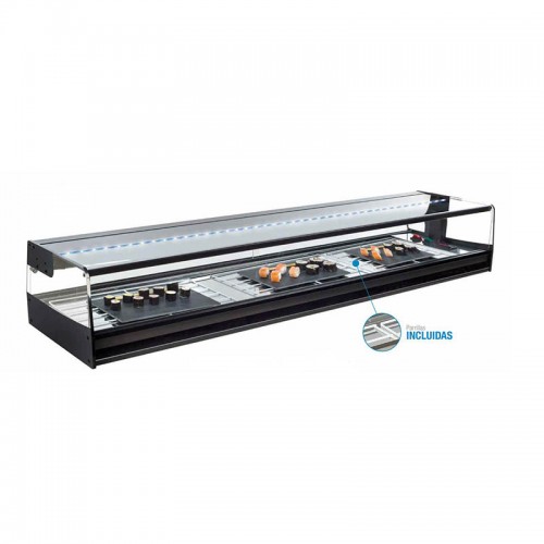 Vitrina refrigerada sushi grupo remoto con Cubetas o Parrillas Varias medidas y opciones SU-GR, SHS-GR, SHS-EGR Vitrinas Gómez Comprar Vitrina refrigerada sushi grupo remoto con Cubetas o Parrillas Varias medidas y opciones SU-GR, SHS-GR, SHS-EGR Vitrinas Gómez en Pepebar