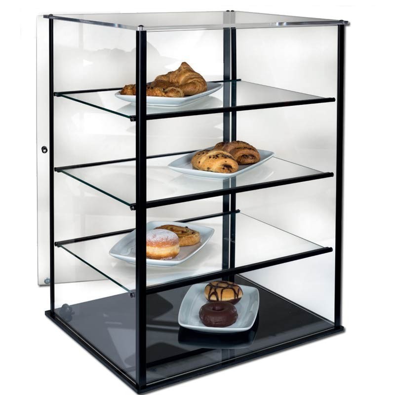 Vitrina neutra expositora 3 estantes Expo Black-1 varias medidas con y sin luz VG Comprar Vitrina neutra expositora 3 estantes Expo Black-1 varias medidas con y sin luz VG en Pepebar