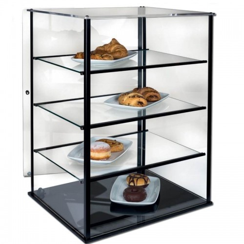 Vitrina neutra expositora 3 estantes Expo Black-1 varias medidas con y sin luz VG Comprar Vitrina neutra expositora 3 estantes Expo Black-1 varias medidas con y sin luz VG en Pepebar