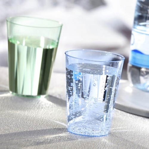 Comprar 50 vasos de plástico, 0,2 l diámetro 7,5 cm · 9,7 cm azul claro en Pepebar