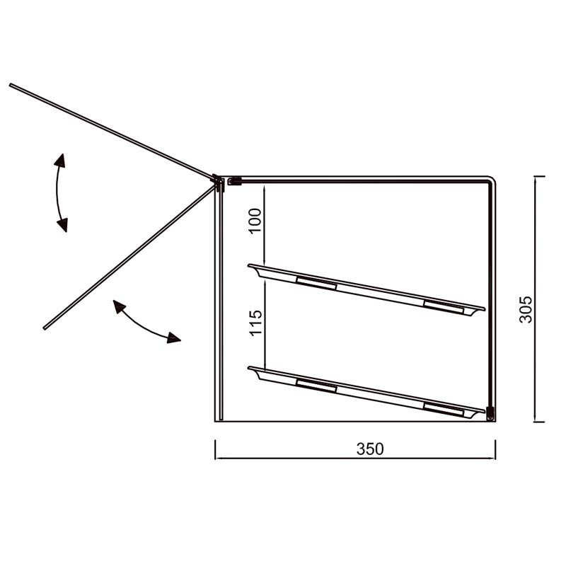 Comprar Vitrina neutra de metacrilato bandeja GN Varias medidas y estantes VGN y VE2GN VG en Pepebar