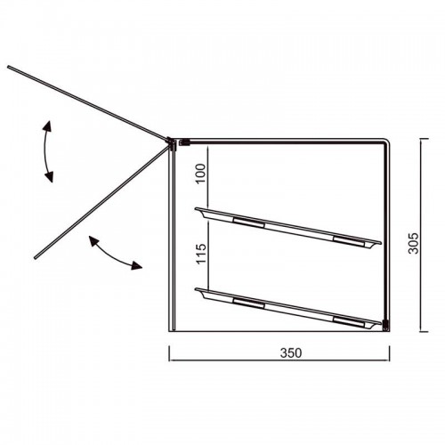 Comprar Vitrina neutra de metacrilato bandeja GN Varias medidas y estantes VGN y VE2GN VG en Pepebar