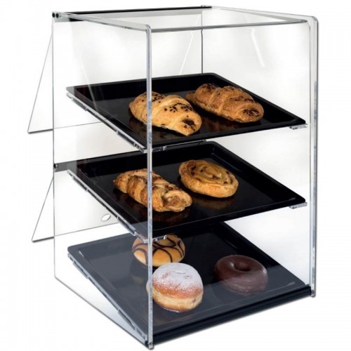 Comprar Vitrina neutra de metacrilato bandeja GN Varias medidas y estantes VGN y VE2GN VG en Pepebar