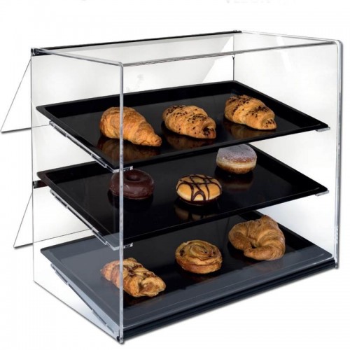 Comprar Vitrina neutra de metacrilato bandeja GN Varias medidas y estantes VGN y VE2GN VG en Pepebar