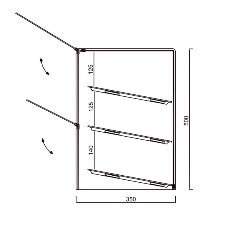 Comprar Vitrina neutra de metacrilato bandeja GN Varias medidas y estantes VGN y VE2GN VG en Pepebar