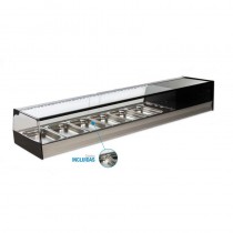 Vitrina refrigerada Cristal Recto con Cubetas o Parrillas Varias medidas y opciones R-i y R-iE Vitrinas Gómez