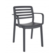 Silla con brazos Wind gris oscuro Resol 04567 - Pepebar Silla con brazos Wind gris oscuro Resol 04567 - Catálogo Mobiliario hostelería