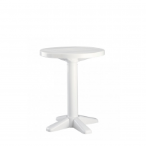 Mesa polipropileno pie central embutido blanca Ø60 Banyoles BANY60