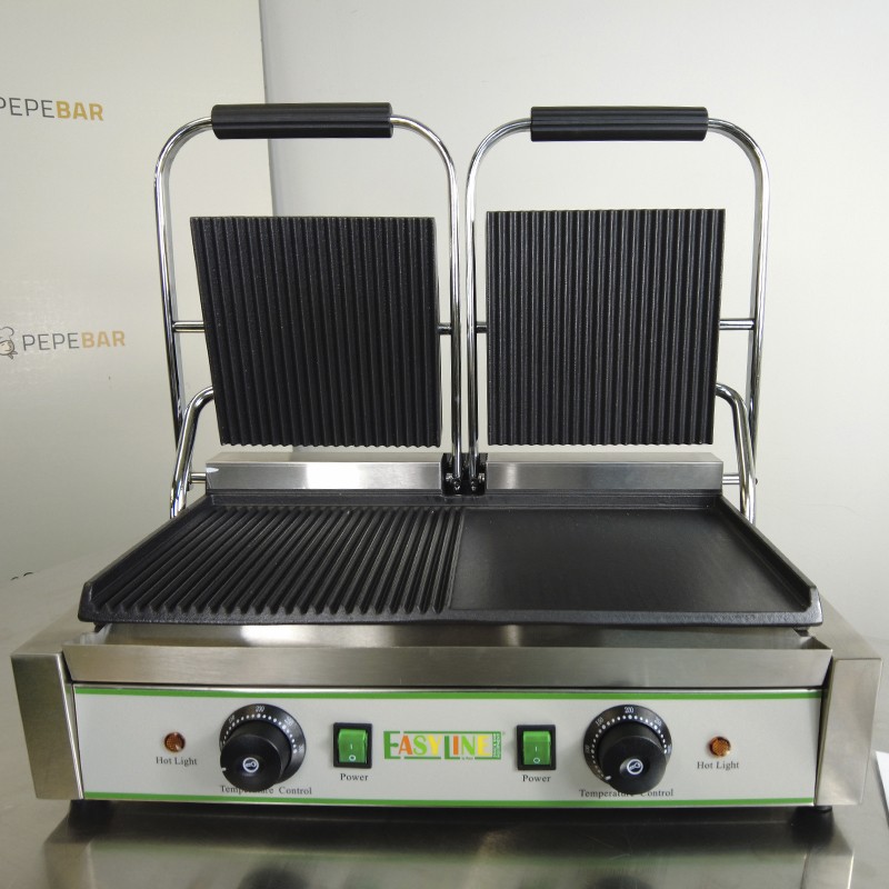 Comprar Grill hierro fundido placa acanalada y lisa doble placa EasyLine Fimar EG03M en Pepebar