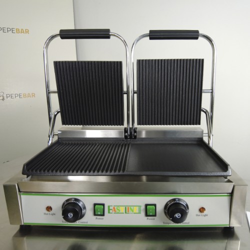 Comprar Grill hierro fundido placa acanalada y lisa doble placa EasyLine Fimar EG03M en Pepebar