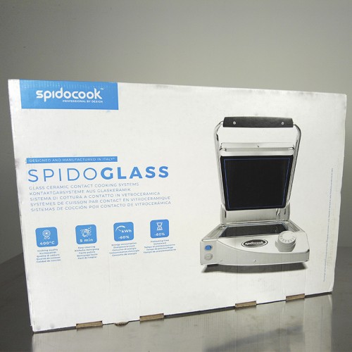 Comprar Plancha individual manual SpidoCook con vitrocerámica superior rayada SP010PR en Pepebar