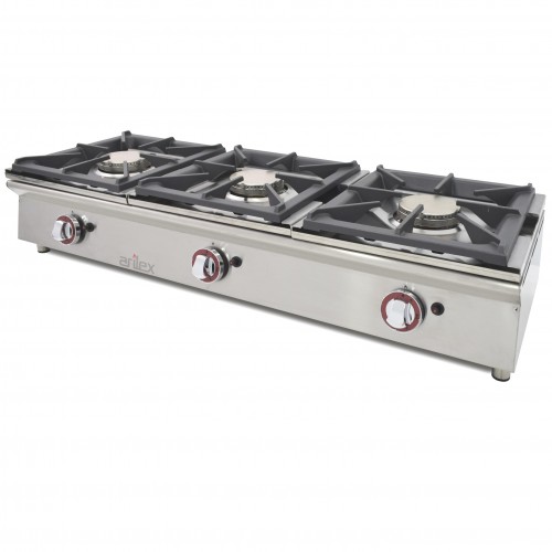 Comprar Cocina a gas sobremostrador 3 quemadores 120CGN en Pepebar