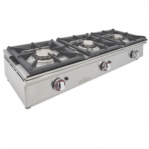 Comprar Cocina a gas sobremostrador 3 quemadores 120CGN en Pepebar