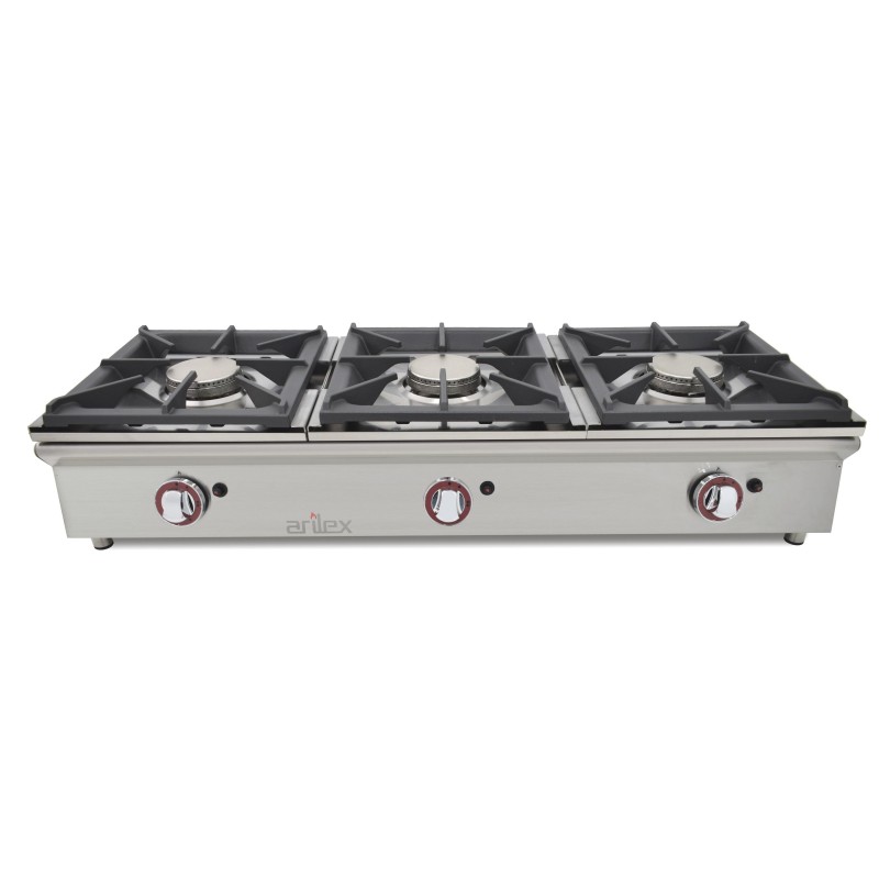Comprar Cocina a gas sobremostrador 3 quemadores 120CGN en Pepebar