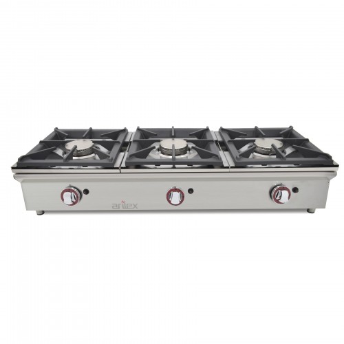 Comprar Cocina a gas sobremostrador 3 quemadores 120CGN en Pepebar
