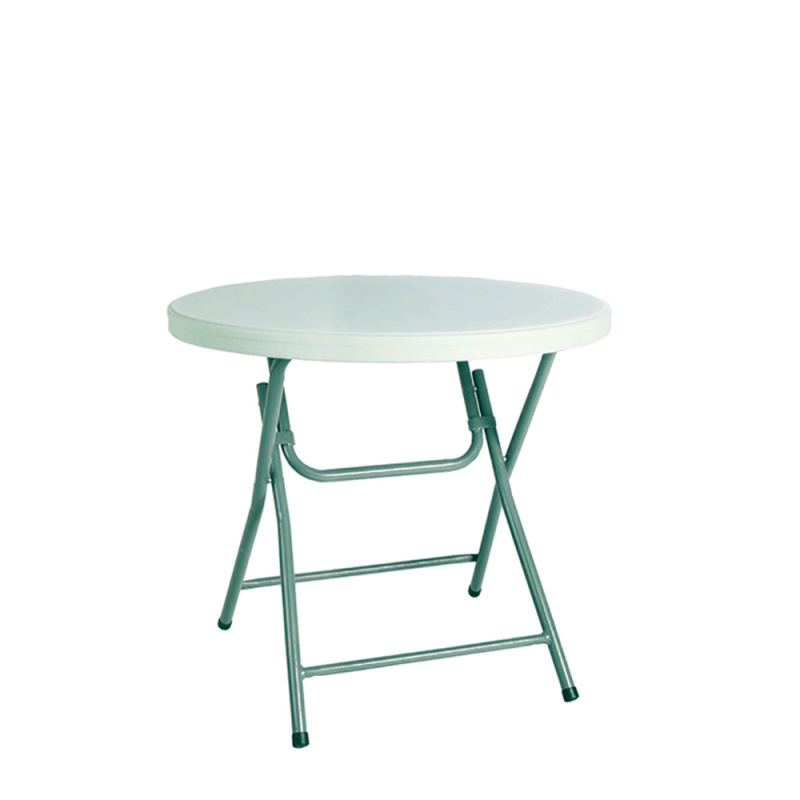 Mesa Plegable Acero/Plastico Blanca 110X70CM