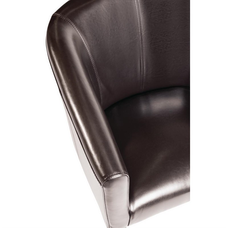 Comprar Sillón imitación piel  color marrón oscuro PU Bolero CE593 en Pepebar