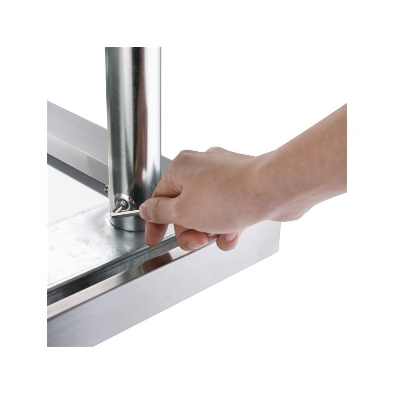 Comprar Mesa de acero inoxidable 900mm de ancho GJ501 Vogue en Pepebar