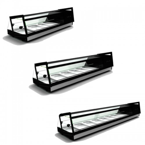 Vitrina refrigerada 3 pisos de exposición Cubetas GN 1/3 o Base lisa varias medidas VCKB Comprar Vitrina refrigerada 3 pisos de exposición Cubetas GN 1/3 o Base lisa varias medidas VCKB en Pepebar