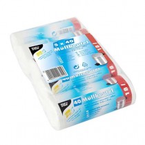 40 Bolsas de basura, HDPE 18 l 52 cm x 46 cm blanco 12315