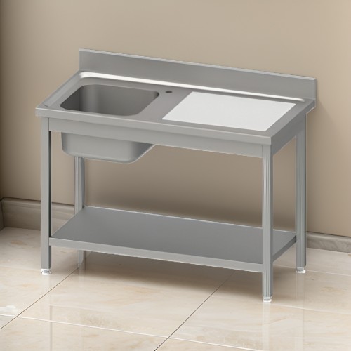 Comprar Fregadero inox con 1 cuba y escurridor 1000x600x850 Stalgast 954476100 en Pepebar