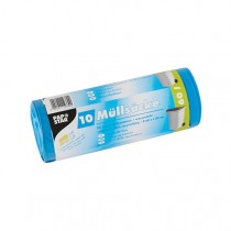 10 Bolsas de basura, LDPE 60 l 85 cm x 60 cm azul 12330