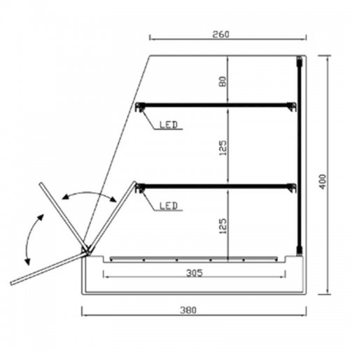 Comprar Vitrina refrigerada con estantes TR-3 en Pepebar