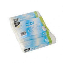 100 Bolsas de basura, HDPE 60 l 72 cm x 60 cm blanco 12333