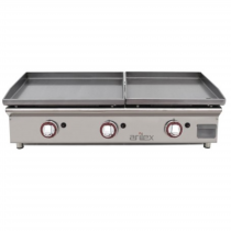 Plancha a gas doble placa acero laminado 6 mm 5,5 + 2,75 kW 6040PGLLN