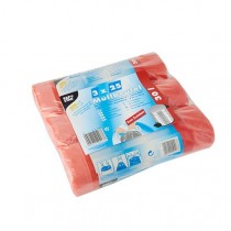 75 Bolsa de basura con cierra fácil, HDPE 30 l 70 cm x 55 cm rojo 12417
