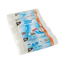150 Bolsa de basura con cierra fácil, HDPE 20 l 55 cm x 48 cm transparente 12439