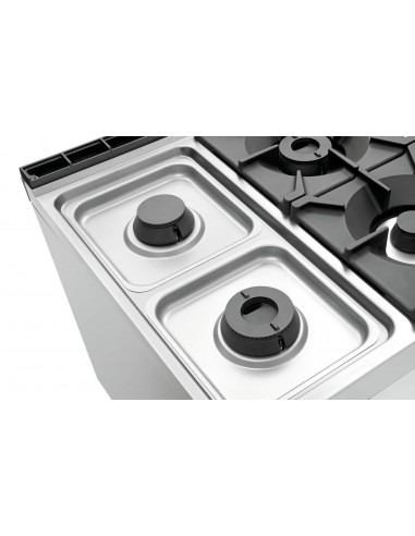 Comprar Cocina industrial 4 fogones con horno fondo 900mm Bartscher 2952271 en Pepebar