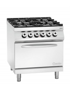 Cocina industrial 4 fogones con horno fondo 900mm Bartscher 2952271 - Catálogo Cocinas industriales a gas