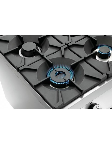 Comprar Cocina industrial 4 fogones con horno fondo 900mm Bartscher 2952271 en Pepebar