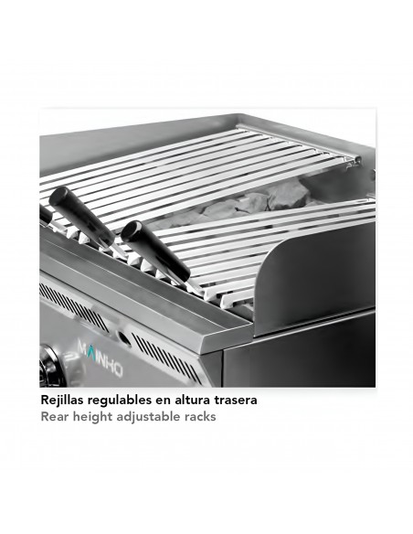 Comprar Barbacoa piedra volcánica inox Mainho ELBI varios tamaños en Pepebar