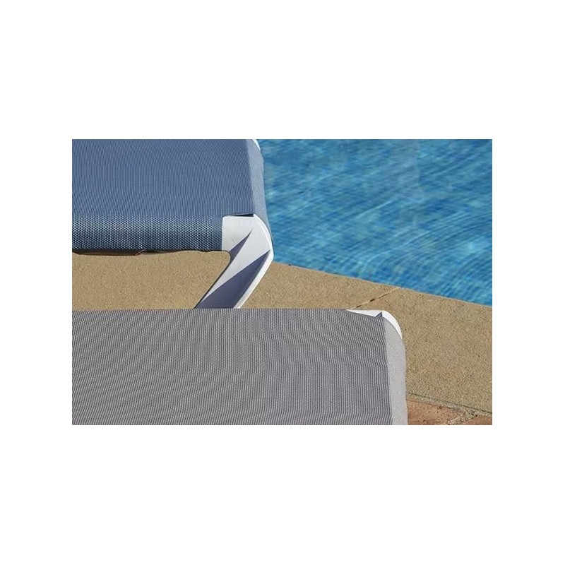 Comprar Tumbona Marina club blanca y azul Resol 03970 en Pepebar