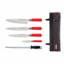 Chuchillos Dirck Red Spirit juego 5 piezas + estuche S902 - Pepebar Chuchillos Dirck Red Spirit juego 5 piezas + estuche S902 - Catálogo Cuchillos