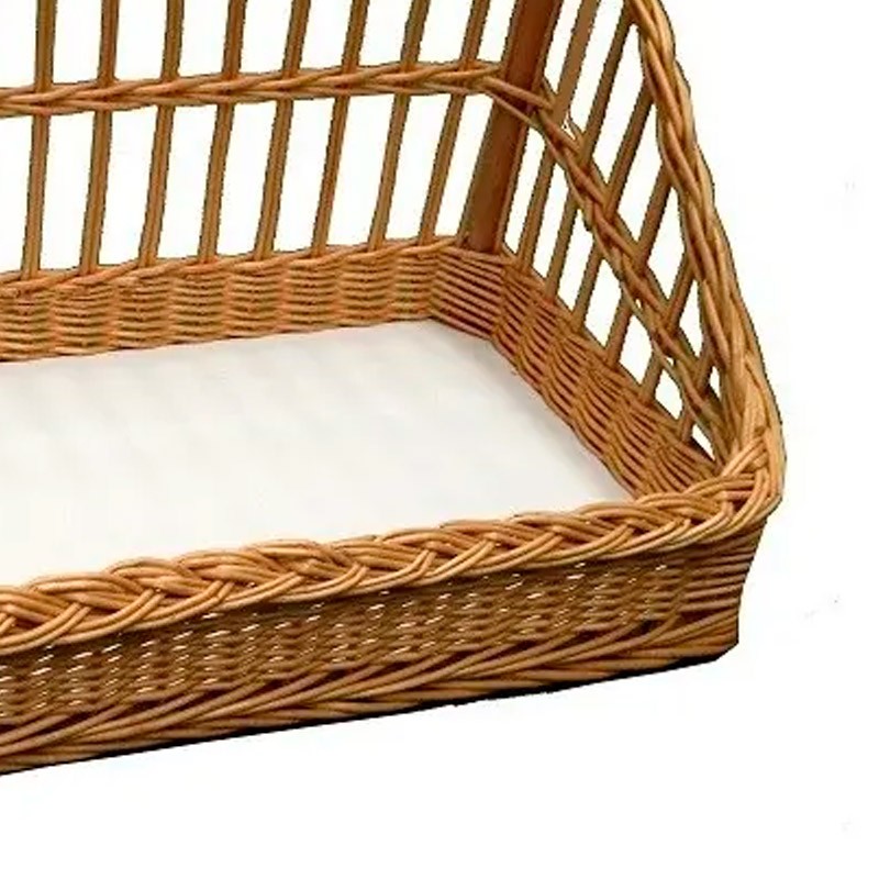 Comprar Panera rectangular de mimbre natural laterales rectos PANMIMBRENAT106 en Pepebar