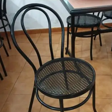 Comprar Silla Bistrot con rejilla negra Hobeto SC23003B en Pepebar