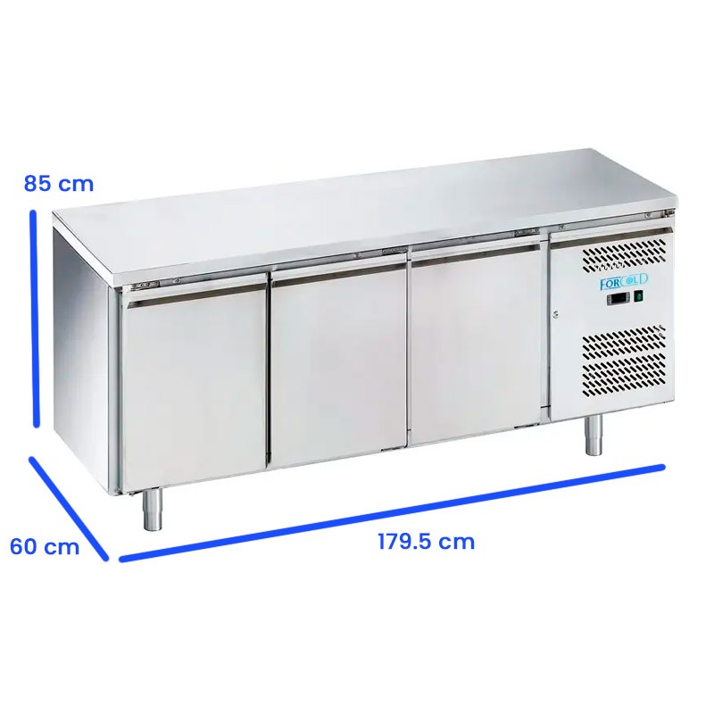 Comprar Mesa refrigerada gastronomía 3 puertas Forcold G-SNACK3100TN-FC en Pepebar